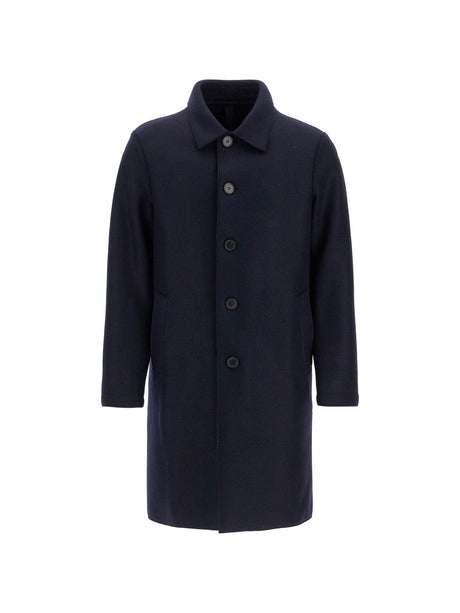 Single-breasted Pressed Wool Coat