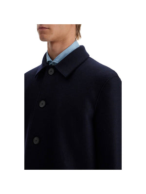 Single-breasted Pressed Wool Coat