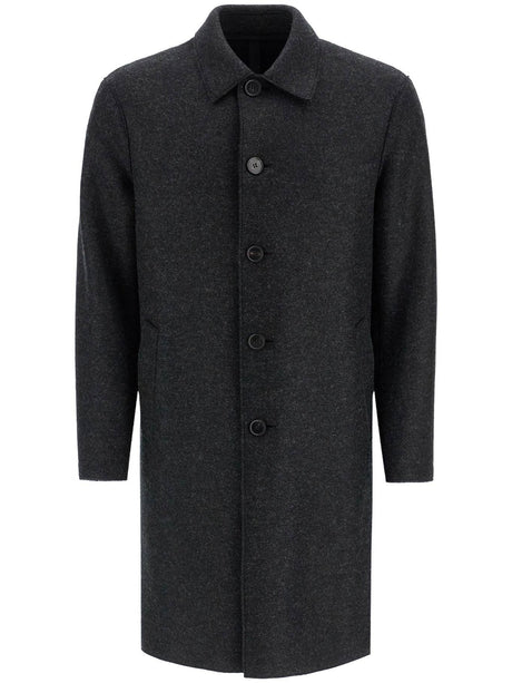 Single-breasted Pressed Wool Coat