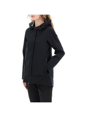 Black A-Line GORE-TEx Paclite Jacket HERNO LAMINAR JOHN JULIA.