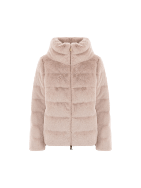 HERNO-Faux Fur Down Jacket-JOHN JULIA