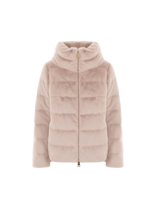 HERNO-Faux Fur Down Jacket-JOHN JULIA