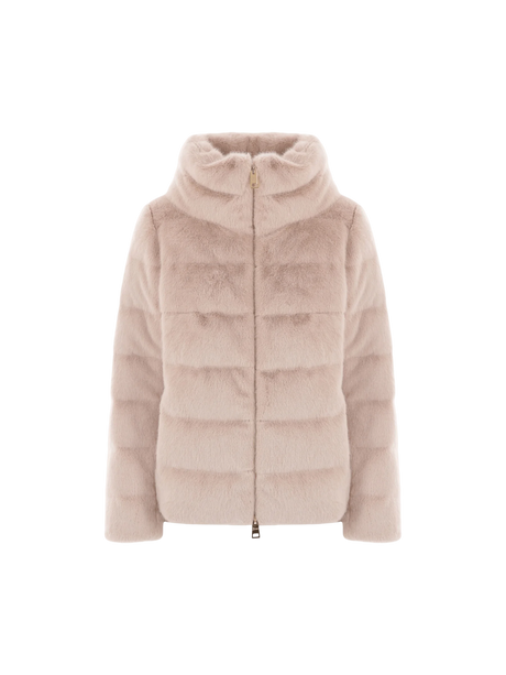 HERNO-Faux Fur Down Jacket-JOHN JULIA