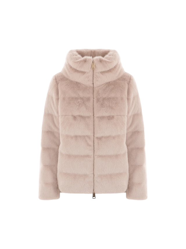 HERNO-Faux Fur Down Jacket-JOHN JULIA