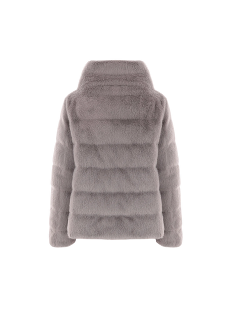 Faux Fur Down Jacket-HERNO-JOHN JULIA