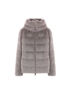 Faux Fur Down Jacket-HERNO-JOHN JULIA