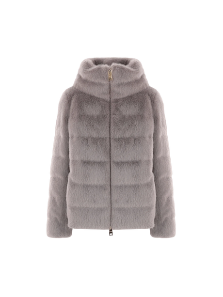 Faux Fur Down Jacket-HERNO-JOHN JULIA