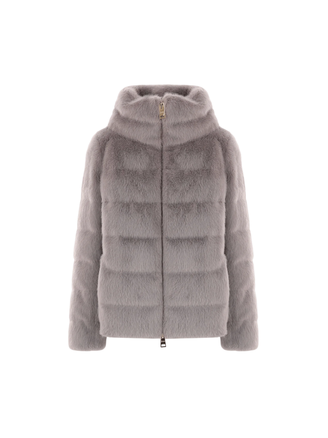 Faux Fur Down Jacket-HERNO-JOHN JULIA