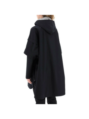 Black GORE-TEx Cape With Removable Sleeves HERNO LAMINAR JOHN JULIA.