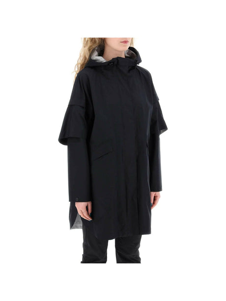 Black GORE-TEx Cape With Removable Sleeves HERNO LAMINAR JOHN JULIA.