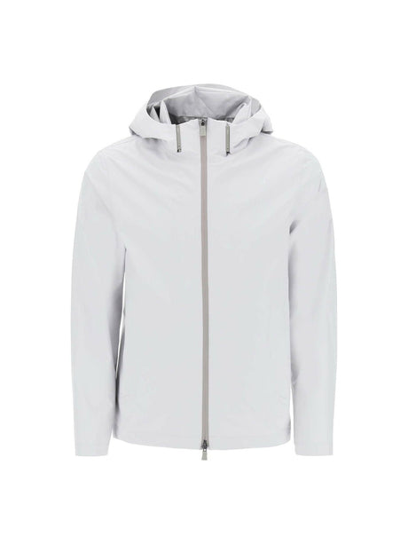 Grey Laminar GORE-TEX Paclite Hooded Jacket HERNO LAMINAR JOHN JULIA.