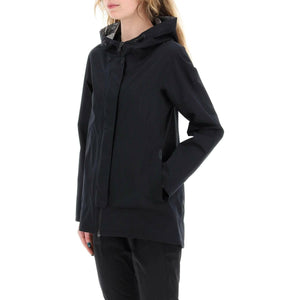 Black A-Line GORE-TEx Paclite Jacket HERNO LAMINAR JOHN JULIA.