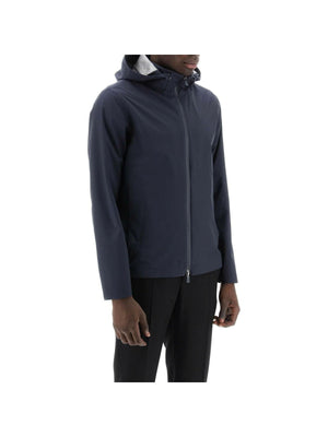 Blue Laminar GORE-TEX Paclite Hooded Jacket HERNO LAMINAR JOHN JULIA.