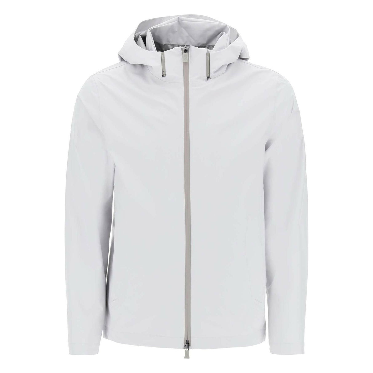 Grey Laminar GORE-TEX Paclite Hooded Jacket HERNO LAMINAR JOHN JULIA.