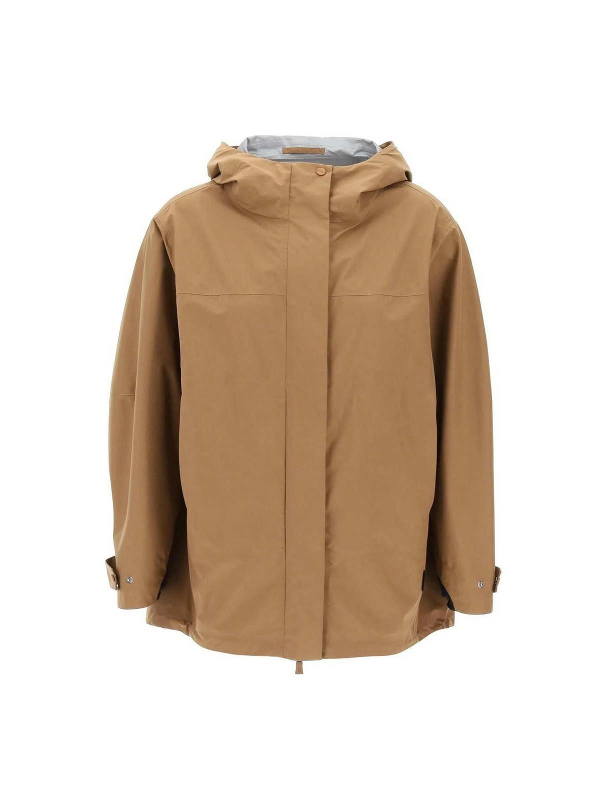 Burnt Orange Lightweight Gore-Tex Hooded Jacket HERNO LAMINAR JOHN JULIA.