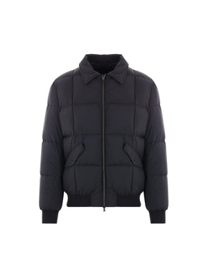 Nylon Bomber-style Down Jacket-HERNO-JOHN JULIA