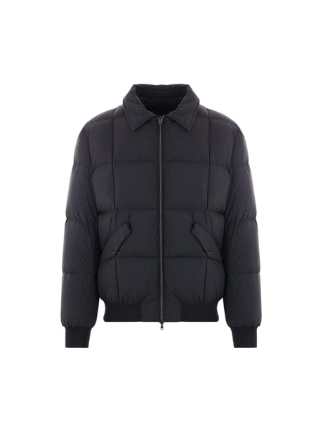 Nylon Bomber-style Down Jacket-HERNO-JOHN JULIA