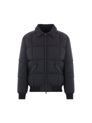 Nylon Bomber-style Down Jacket-HERNO-JOHN JULIA