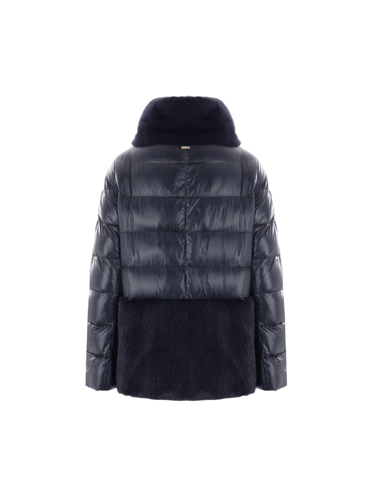 Ultralight Nylon and Faux Fur Down Jacket-HERNO-JOHN JULIA