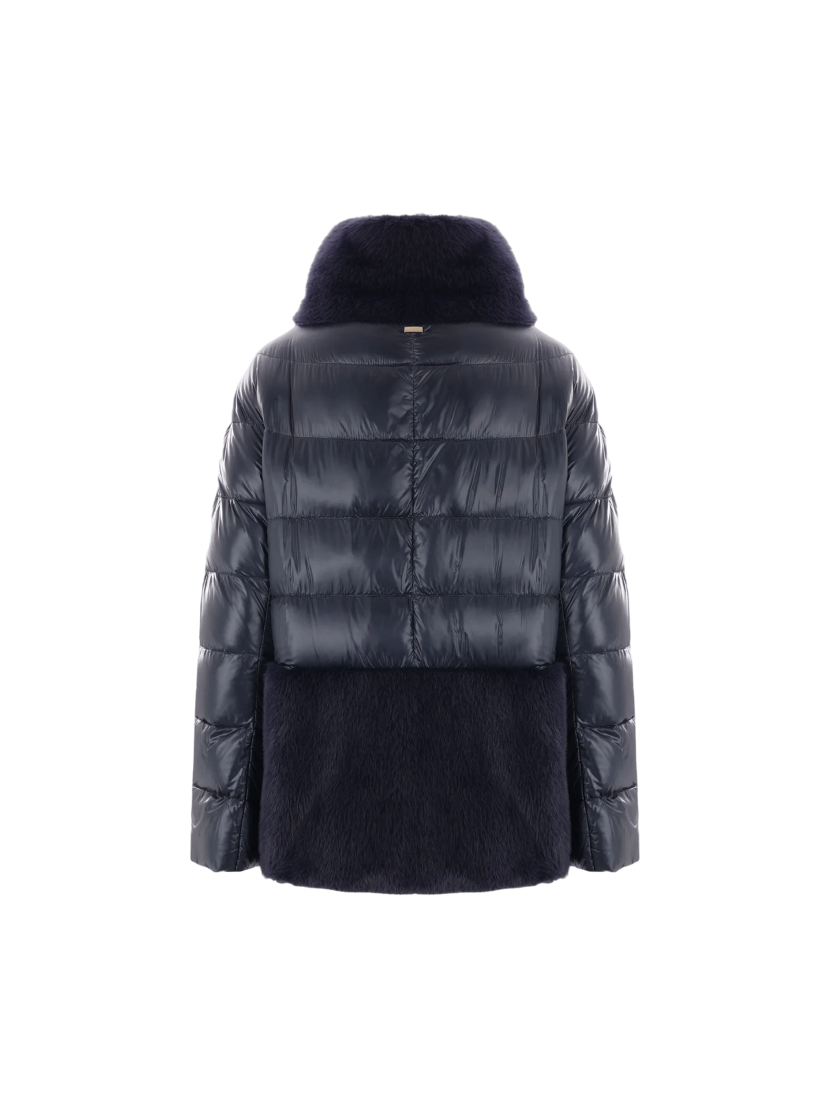 Ultralight Nylon and Faux Fur Down Jacket-HERNO-JOHN JULIA