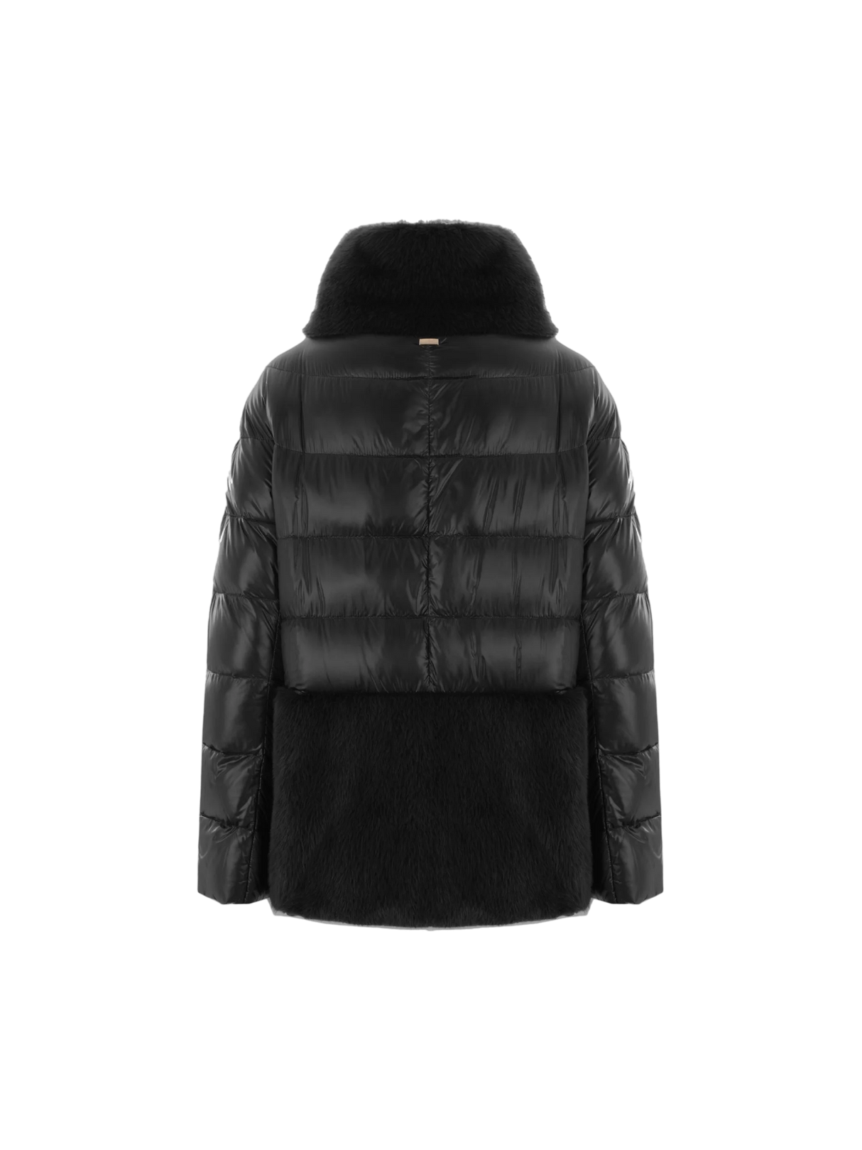 Ultralight Nylon and Faux Fur Down Jacket-HERNO-JOHN JULIA