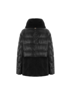 Ultralight Nylon and Faux Fur Down Jacket-HERNO-JOHN JULIA