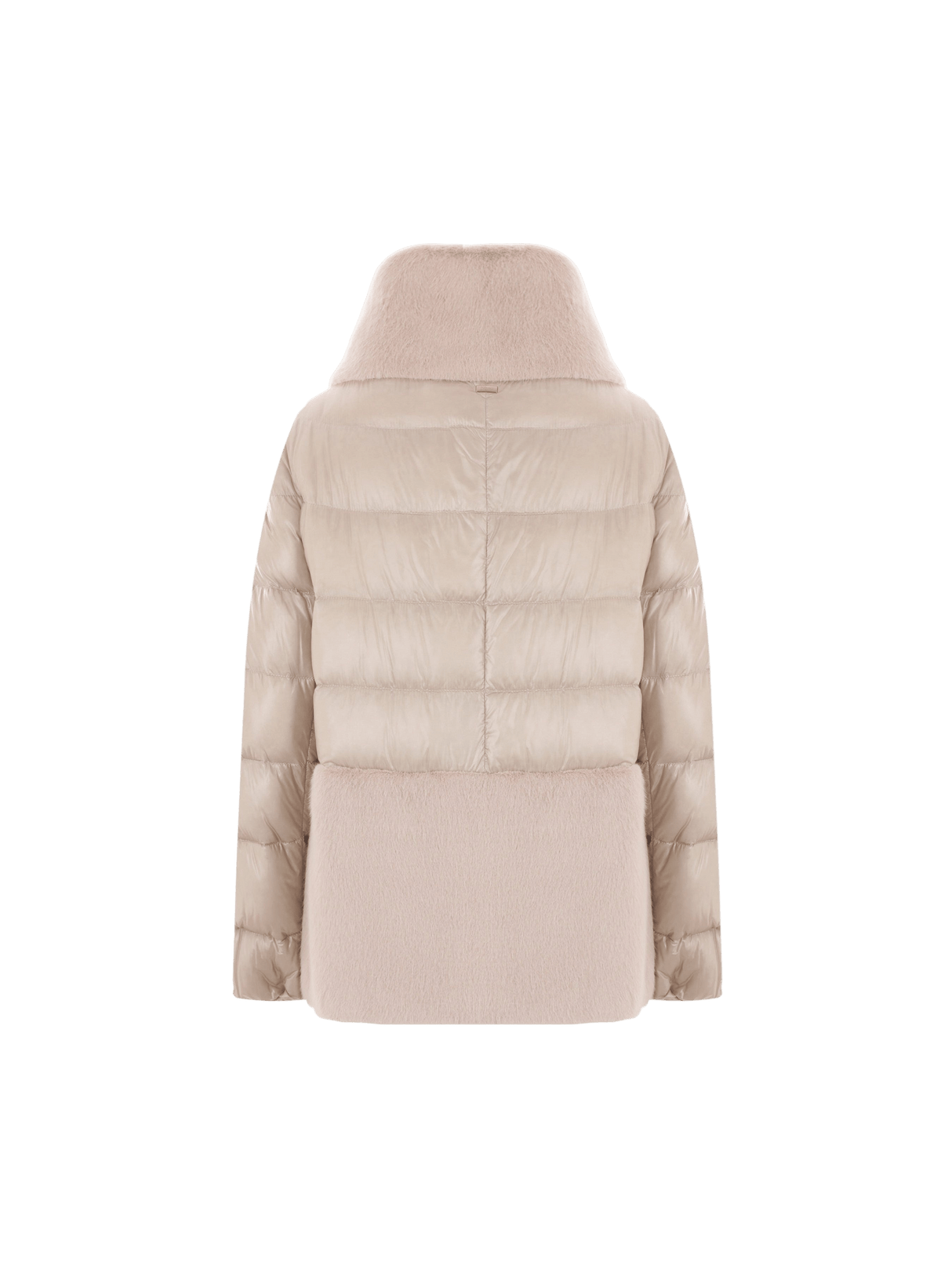 Ultralight Nylon and Faux Fur Down Jacket-HERNO-JOHN JULIA