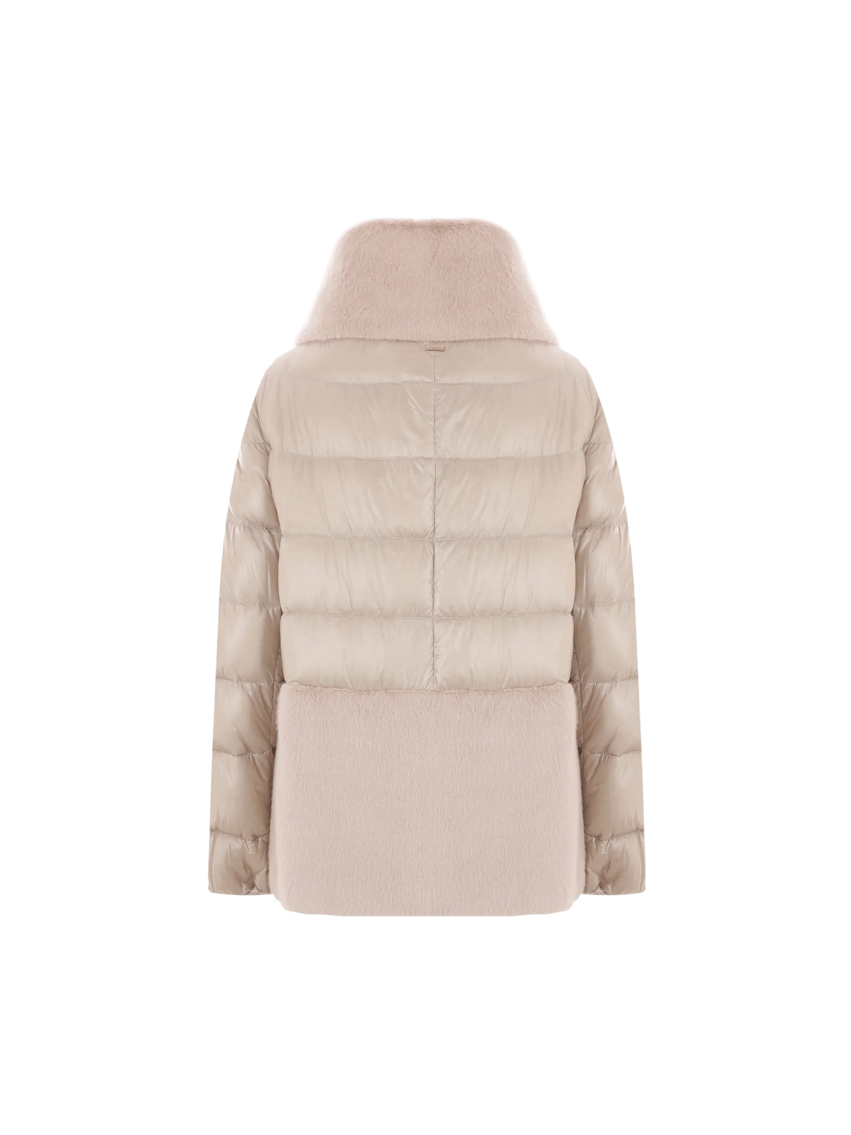 Ultralight Nylon and Faux Fur Down Jacket-HERNO-JOHN JULIA