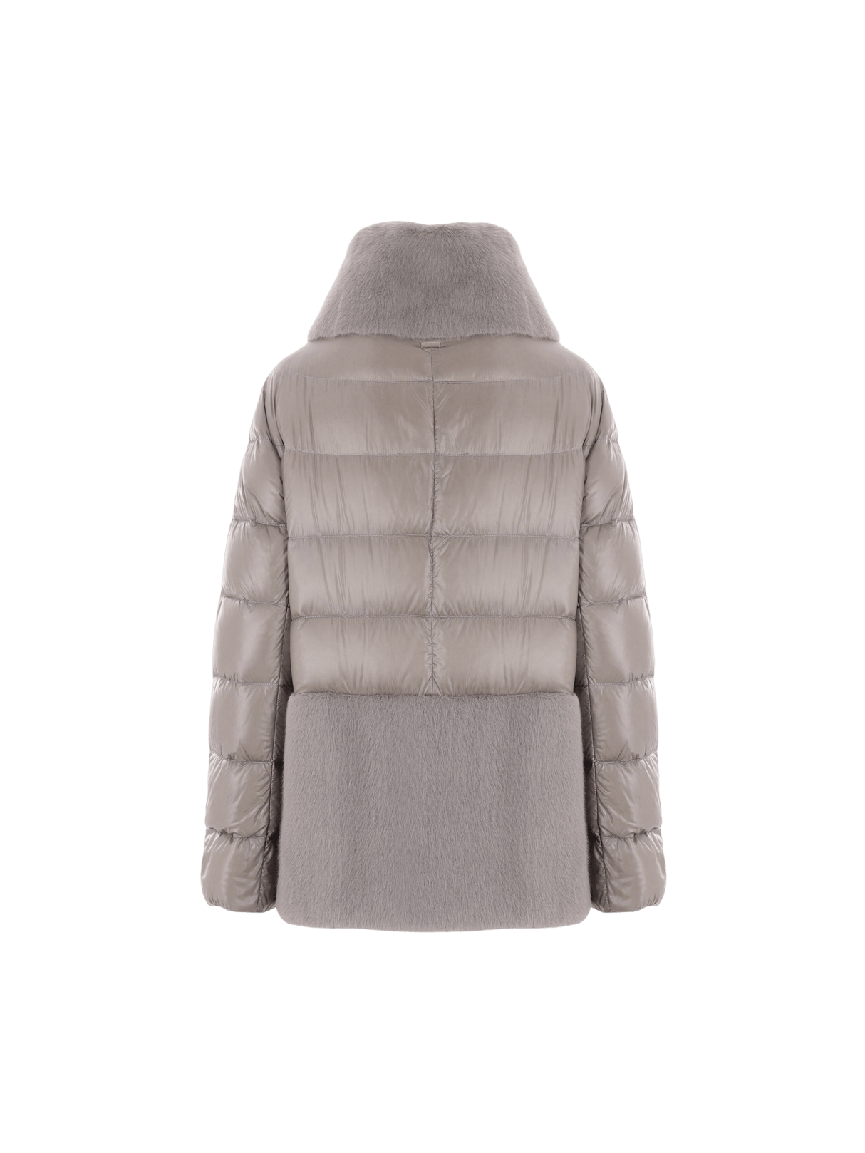 Ultralight Nylon and Faux Fur Down Jacket-HERNO-JOHN JULIA