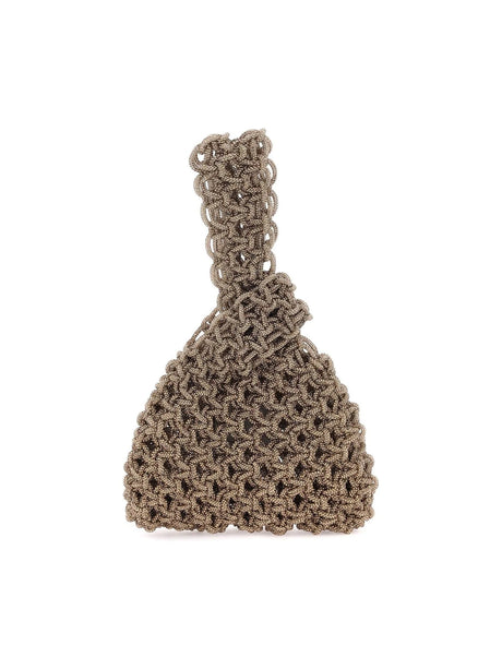 HIBOURAMA-Mini Niky Woven Crystal Bag-JOHN JULIA