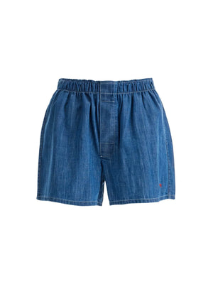 Chambray Relaxed Fit Shorts-Homme Girls-JOHN JULIA