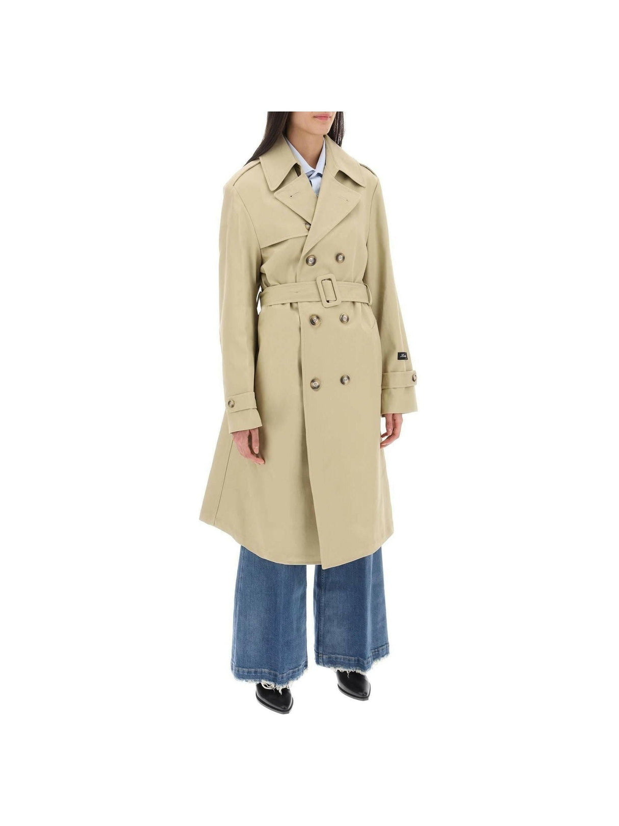 Cotton Double-Breasted Trench Coat HOMME GIRLS JOHN JULIA.