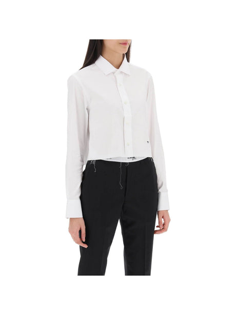 Cotton Twill Cropped Shirt