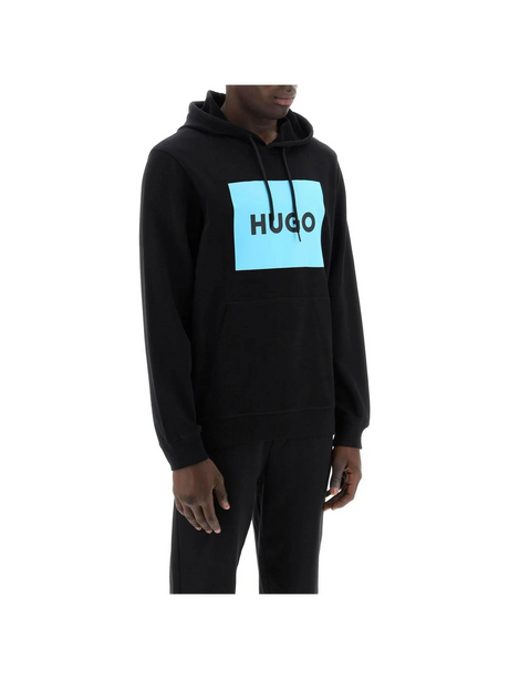 Black Box Logo Duratschi Cotton Hooded Sweatshirt HUGO JOHN JULIA.