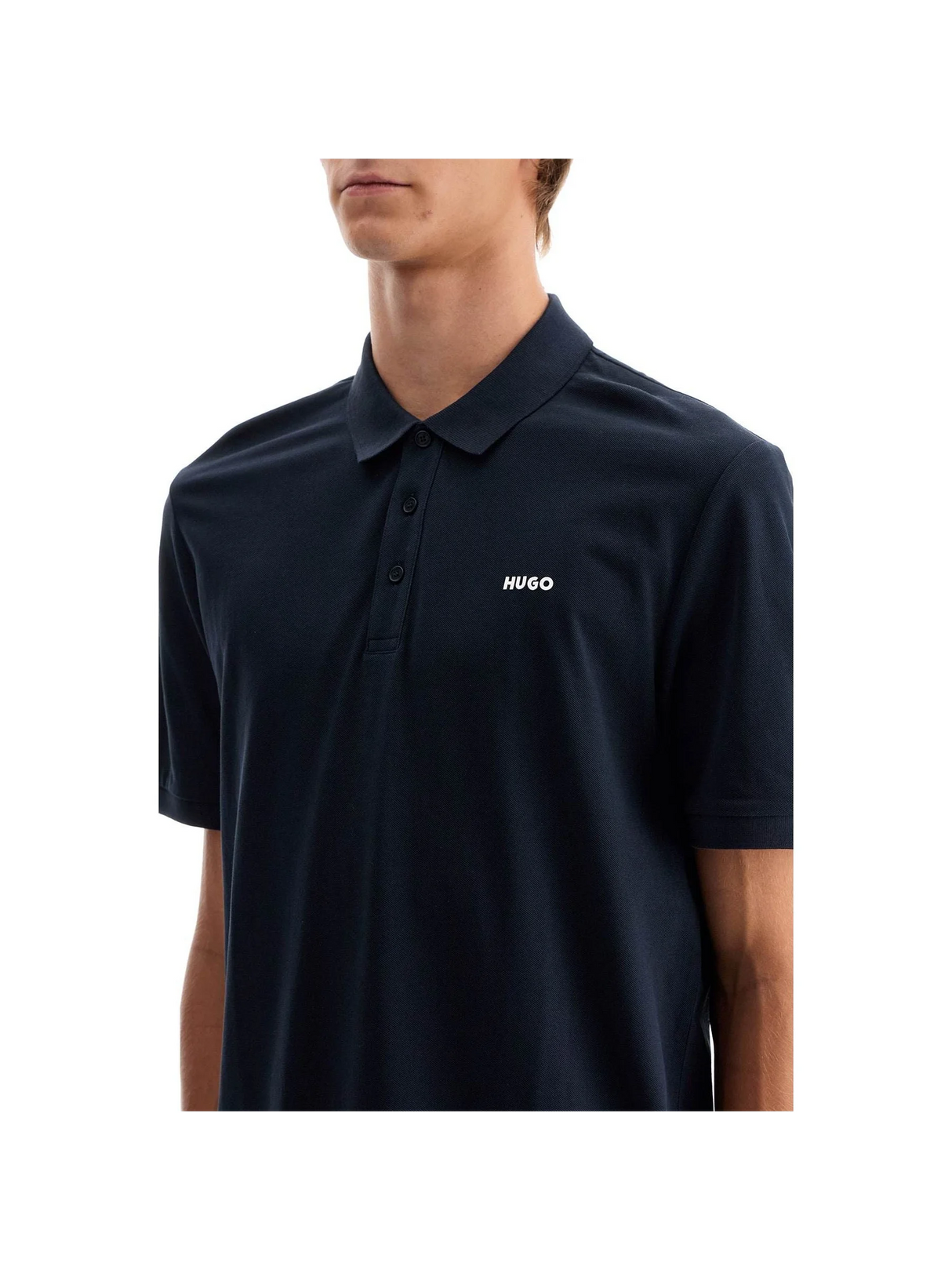 HUGO-Cotton Piqué Donos Polo Shirt -JOHN JULIA.