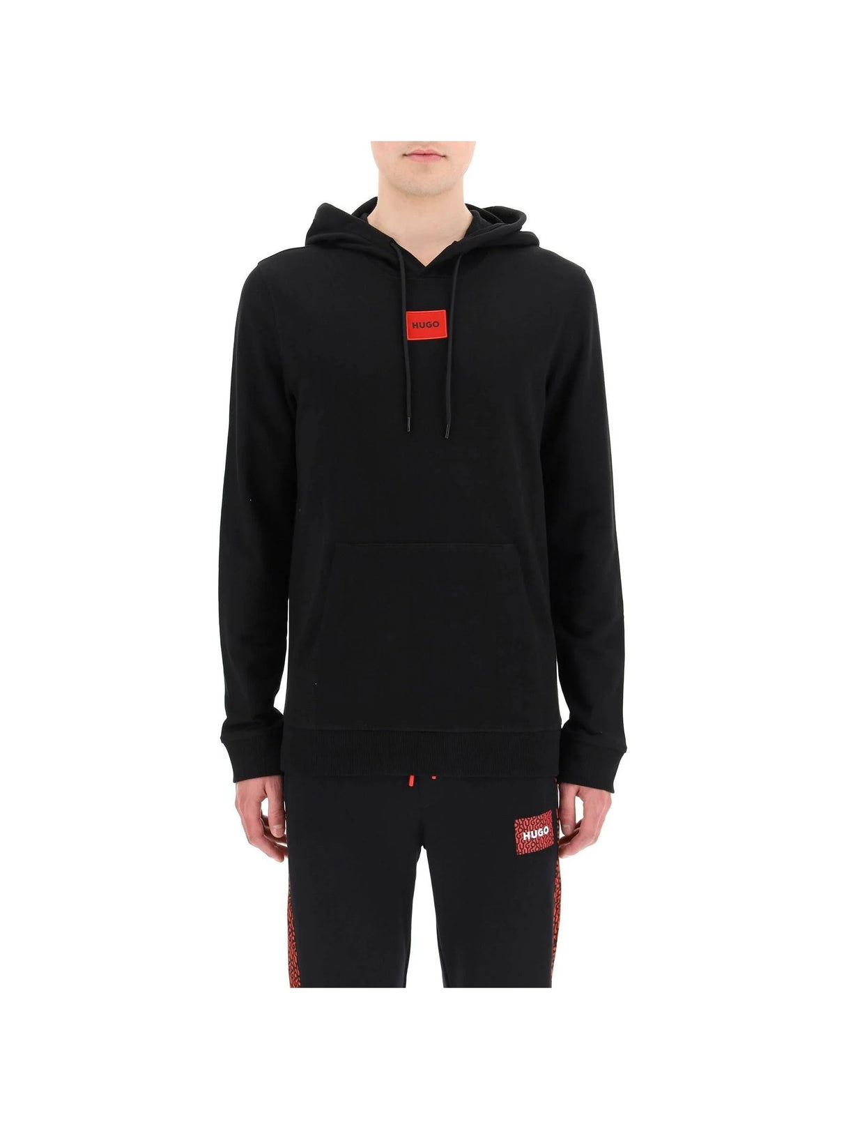 HUGO-Daratschi Logo Patch Hoodie-JOHN JULIA