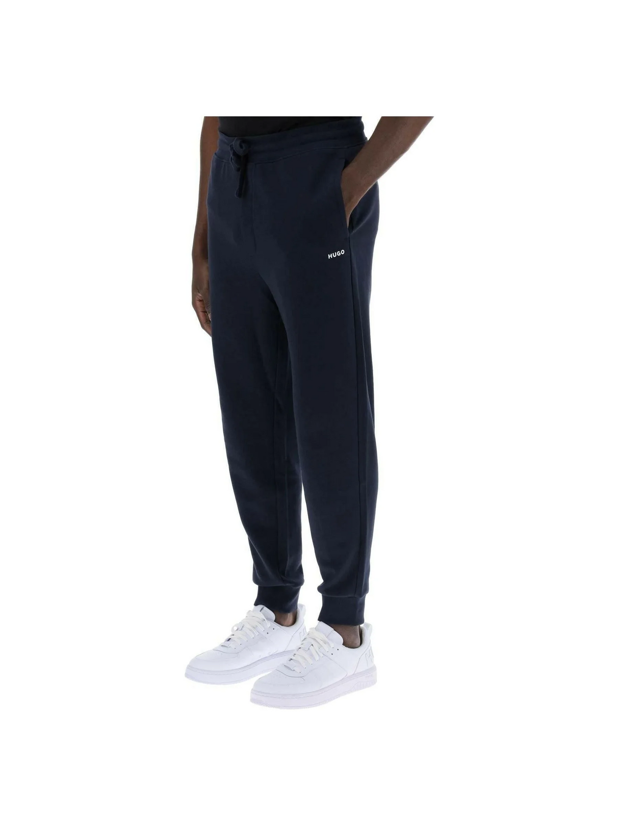 Dark Blue Cotton Jersey Sweatpants HUGO JOHN JULIA.