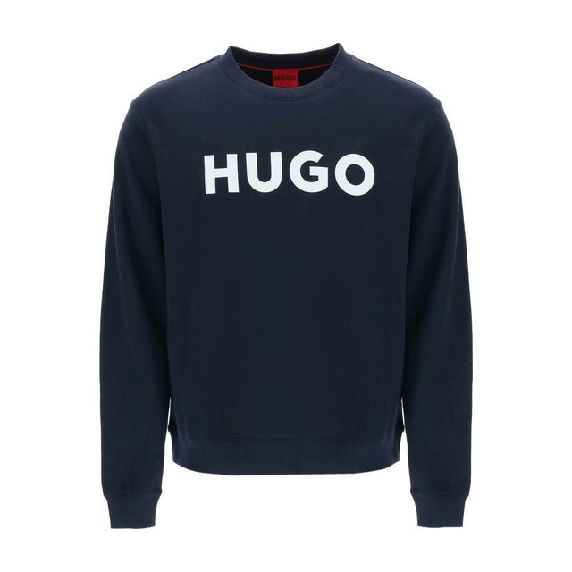 Dark Blue French Terry Dem Logo Sweatshirt HUGO JOHN JULIA.