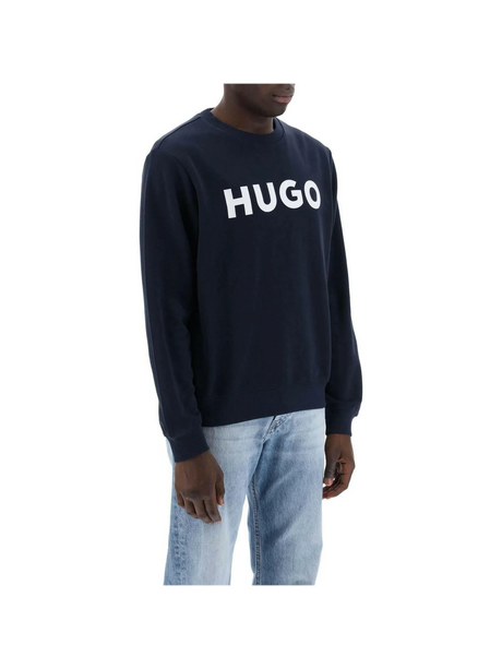 Dark Blue French Terry Dem Logo Sweatshirt HUGO JOHN JULIA.