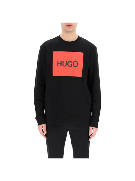 Black Duragol Box Logo French Terry Sweatshirt HUGO JOHN JULIA.