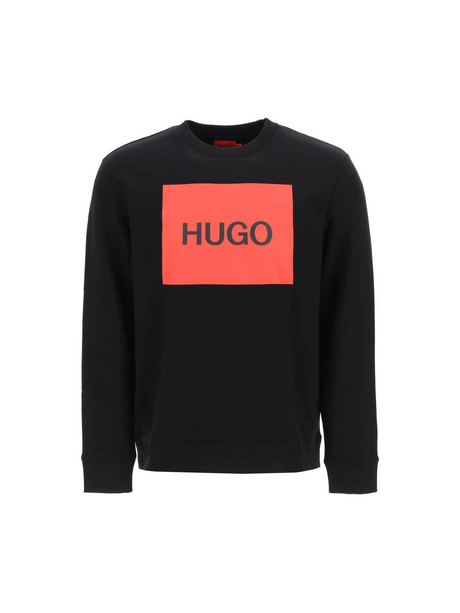 Black Duragol Box Logo French Terry Sweatshirt HUGO JOHN JULIA.