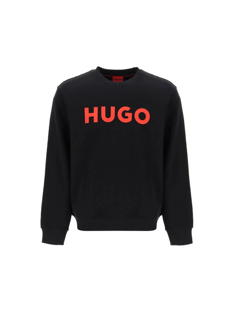 Black French Terry Dem Logo Sweatshirt HUGO JOHN JULIA.