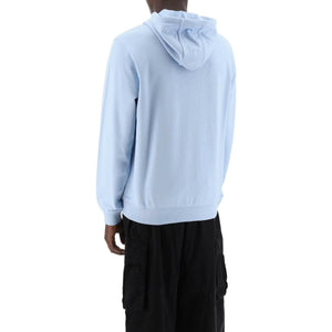 Light Pastel Blue Duratschi Box Logo Cotton Hoodie HUGO JOHN JULIA.