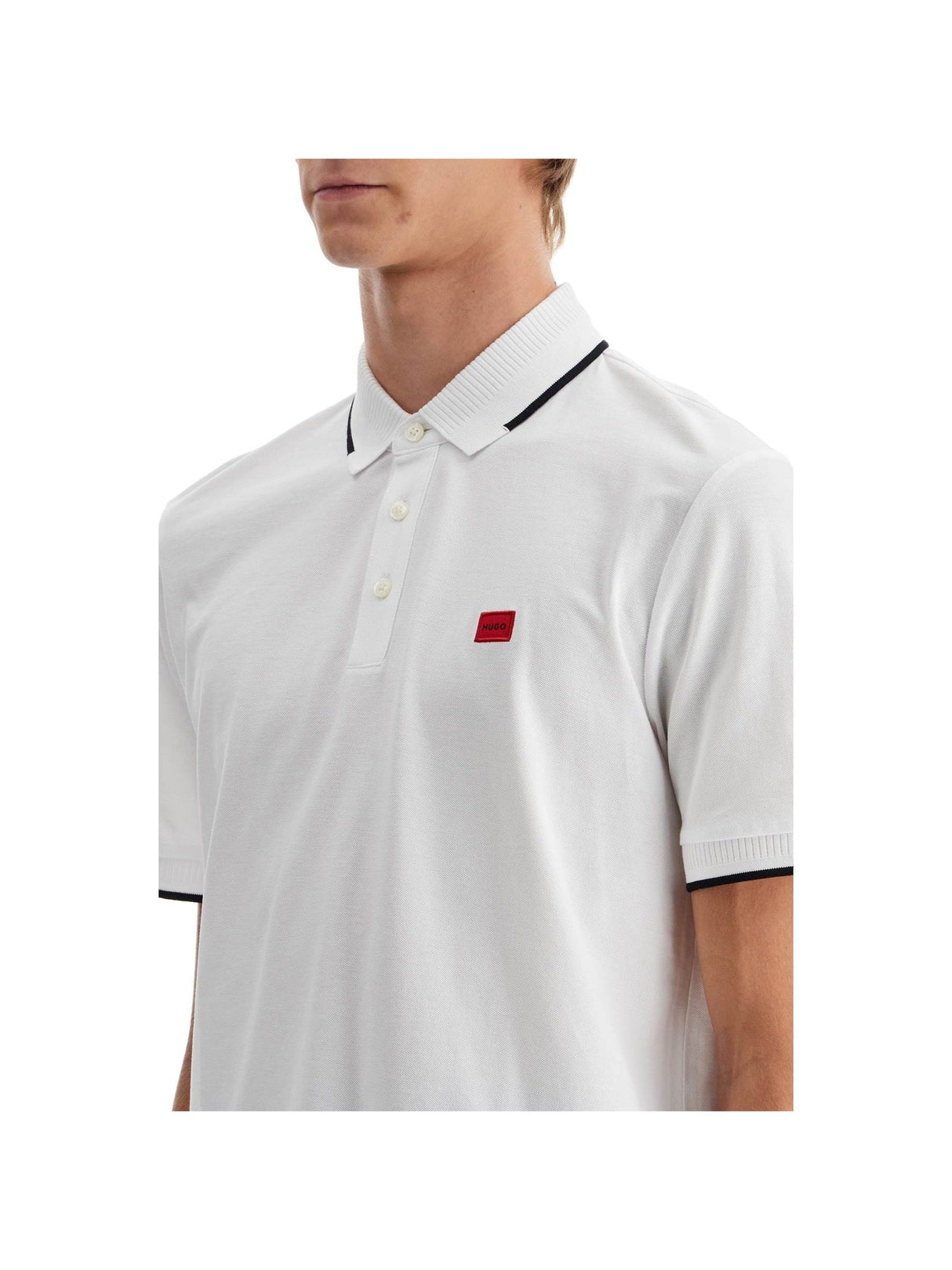 HUGO-Polo Shirt With Contrasting Finishing Details -JOHN JULIA.