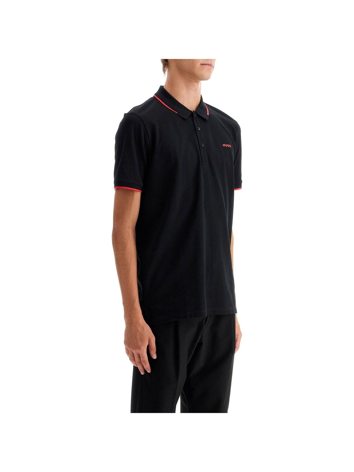 HUGO-Slim Fit Piqué Polo Shirt -JOHN JULIA.