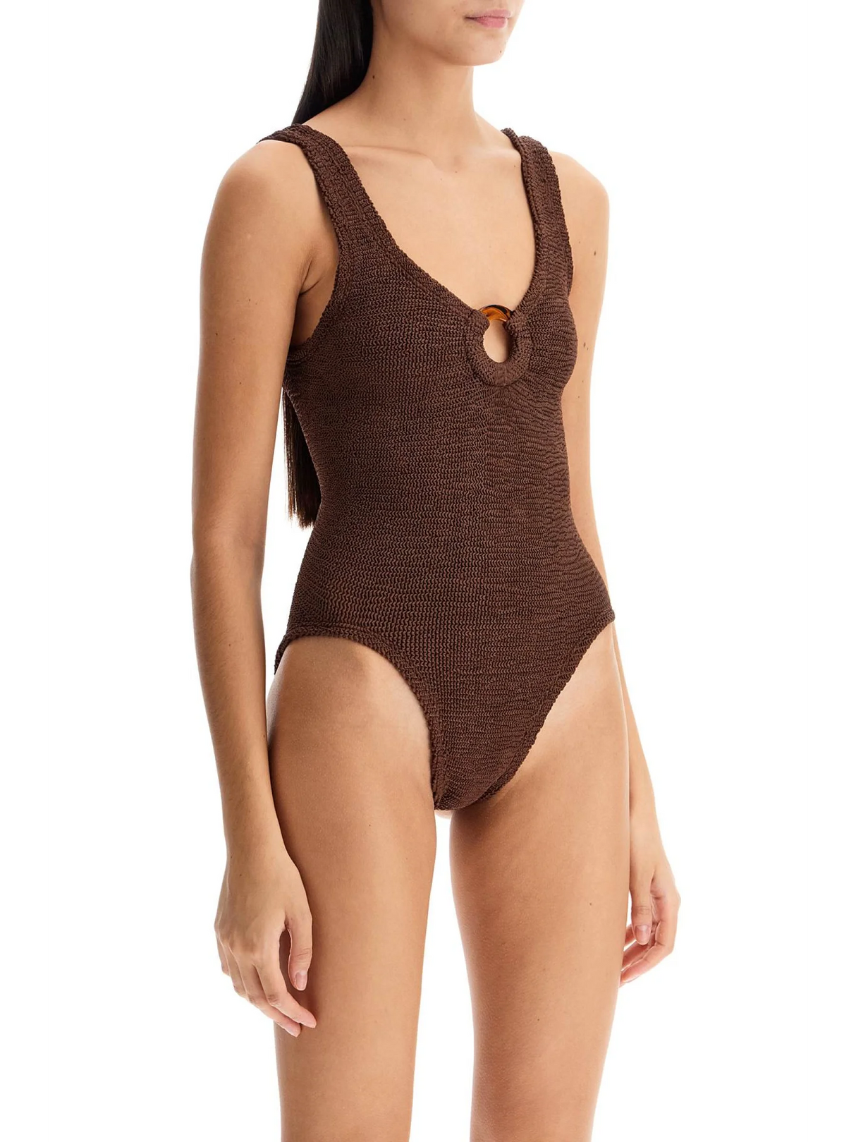 Celine Metallic One-Piece Swimsuit-Hunza G-JOHN JULIA