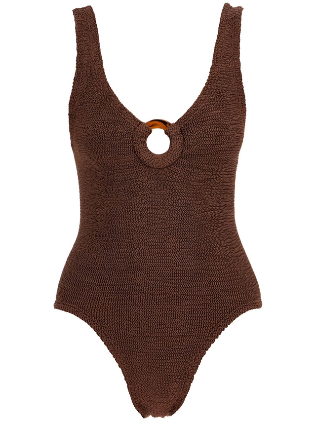 Celine Metallic One-Piece Swimsuit-Hunza G-JOHN JULIA