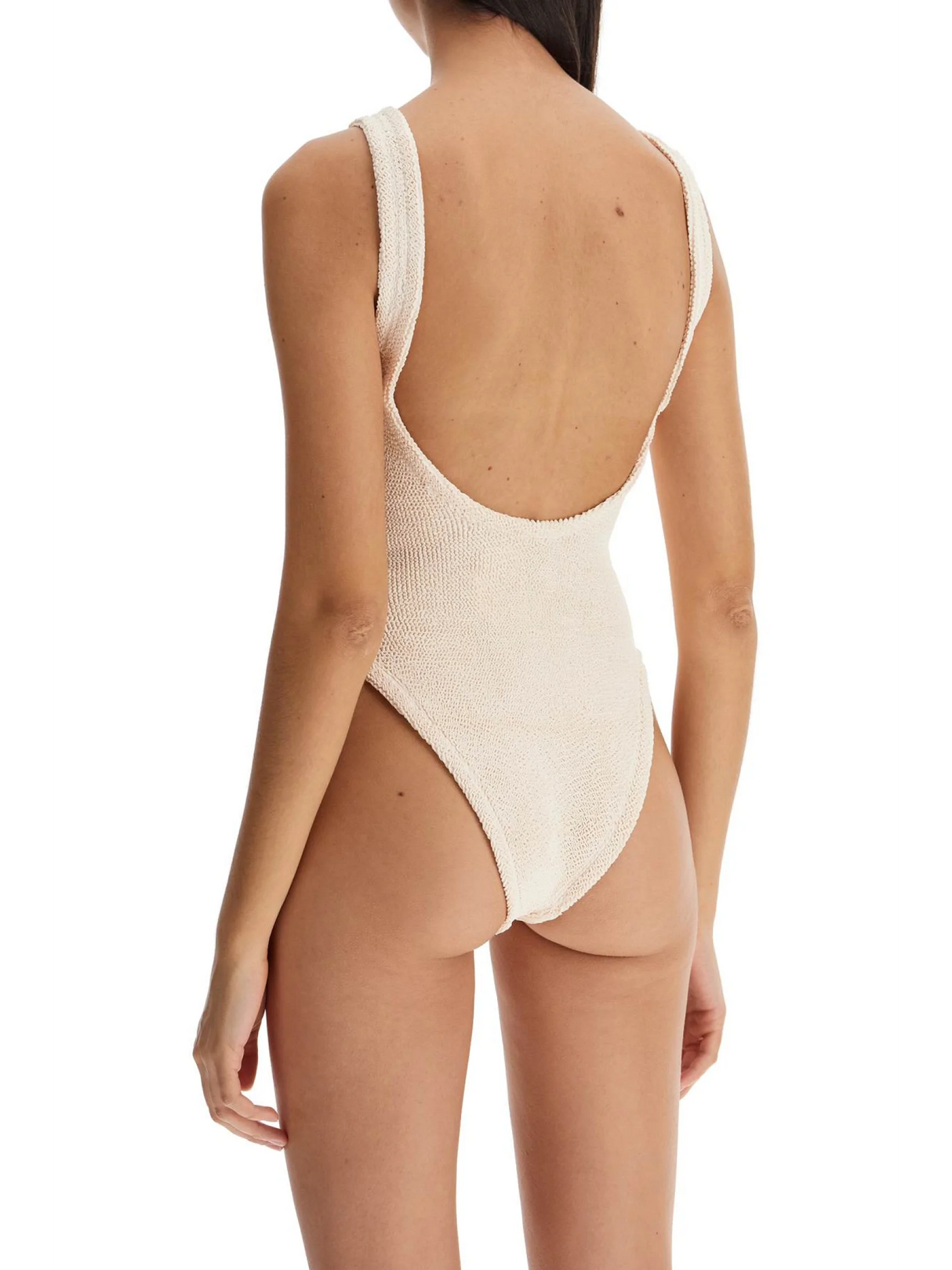 Domino Textured Swimsuit-Hunza G-JOHN JULIA