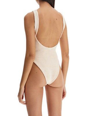 Domino Textured Swimsuit-Hunza G-JOHN JULIA