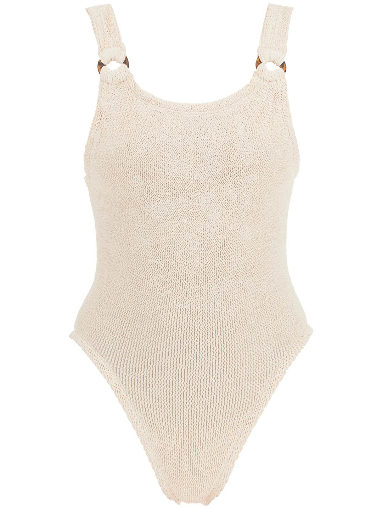 Domino Textured Swimsuit-Hunza G-JOHN JULIA